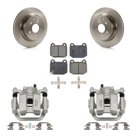 Rear Brake Caliper Rotors Semi-Metallic Pad Kit For 2003 INFINITI G35 With Brembo Brakes KC8-100586S