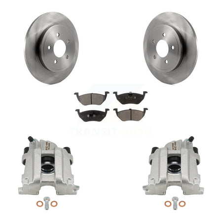 Rear Brake Caliper Rotor And Semi-Metallic Pad Kit For Ford Escape Mazda Tribute Mercury KC8-100588P