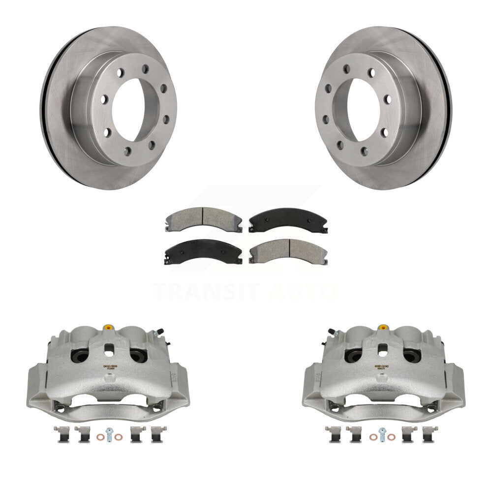Rear Disc Brake Caliper Rotors And Semi-Metallic Pads Kit For Chevrolet Express 4500 KC8-100589S