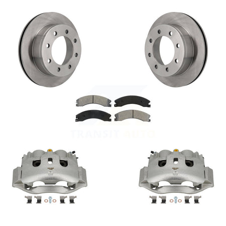Rear Disc Brake Caliper Rotors And Semi-Metallic Pads Kit For Chevrolet Express 4500 KC8-100589S