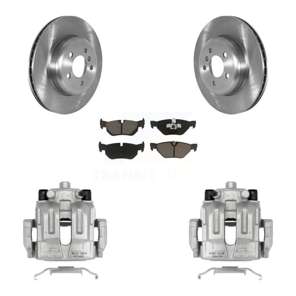 Rear Disc Brake Caliper Rotors And Ceramic Pads Kit For 2013 BMW 328i xDrive 3.0L With M Sport Performance Brakes KC8-100590C