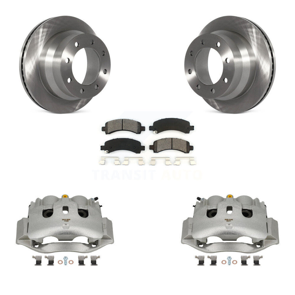 Rear Disc Brake Caliper Rotors And Semi-Metallic Pads Kit For Chevrolet Express 4500 KC8-100590S