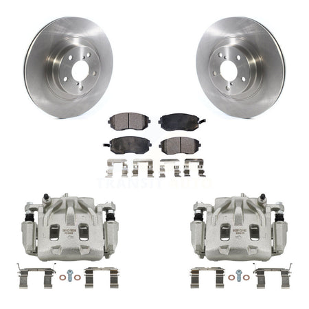 Front Brake Caliper Rotors Ceramic Pad Kit For 2012 Subaru Legacy 2.5L with Turbocharged KC8-100590T