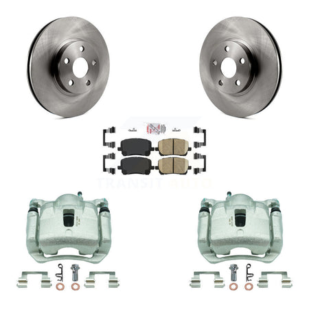 Front Disc Brake Caliper Rotors & Ceramic Pad Kit For Toyota Corolla Matrix Pontiac Vibe KC8-100591N