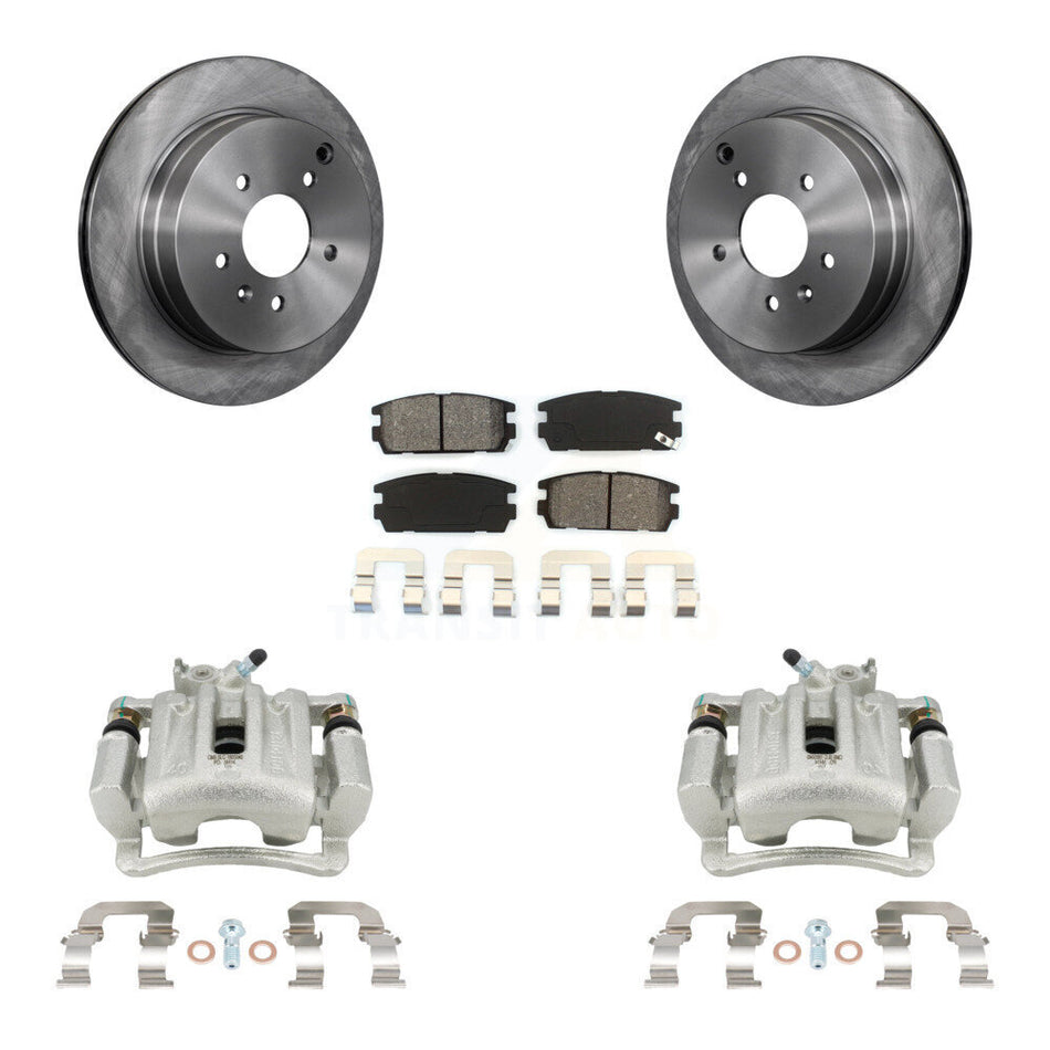 Rear Brake Caliper Rotor Semi-Metallic Pad Kit For Chevrolet Equinox Pontiac Torrent Vue KC8-100591S