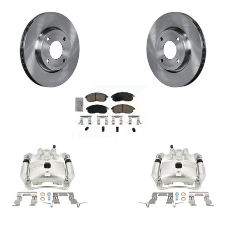 Front Disc Brake Caliper Rotors And Ceramic Pads Kit For Nissan Versa KC8-100593N