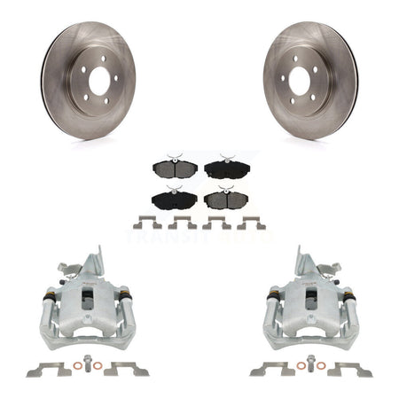 Rear Disc Brake Caliper Rotors And Semi-Metallic Pads Kit For Ford Mustang KC8-100593S