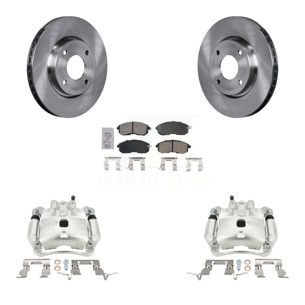 Front Disc Brake Caliper Rotors And Ceramic Pads Kit For Nissan Versa KC8-100594N