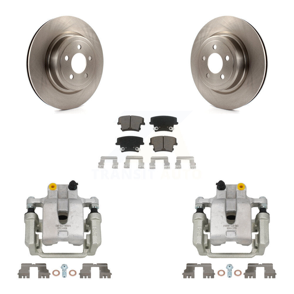 Rear Disc Brake Caliper Rotors And Ceramic Pad Kit For Dodge Charger With Police Package KC8-100595C