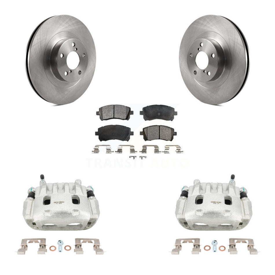 Front Disc Brake Caliper Rotors And Ceramic Pad Kit For 2003 Subaru Impreza WRX To 06 02 KC8-100595T