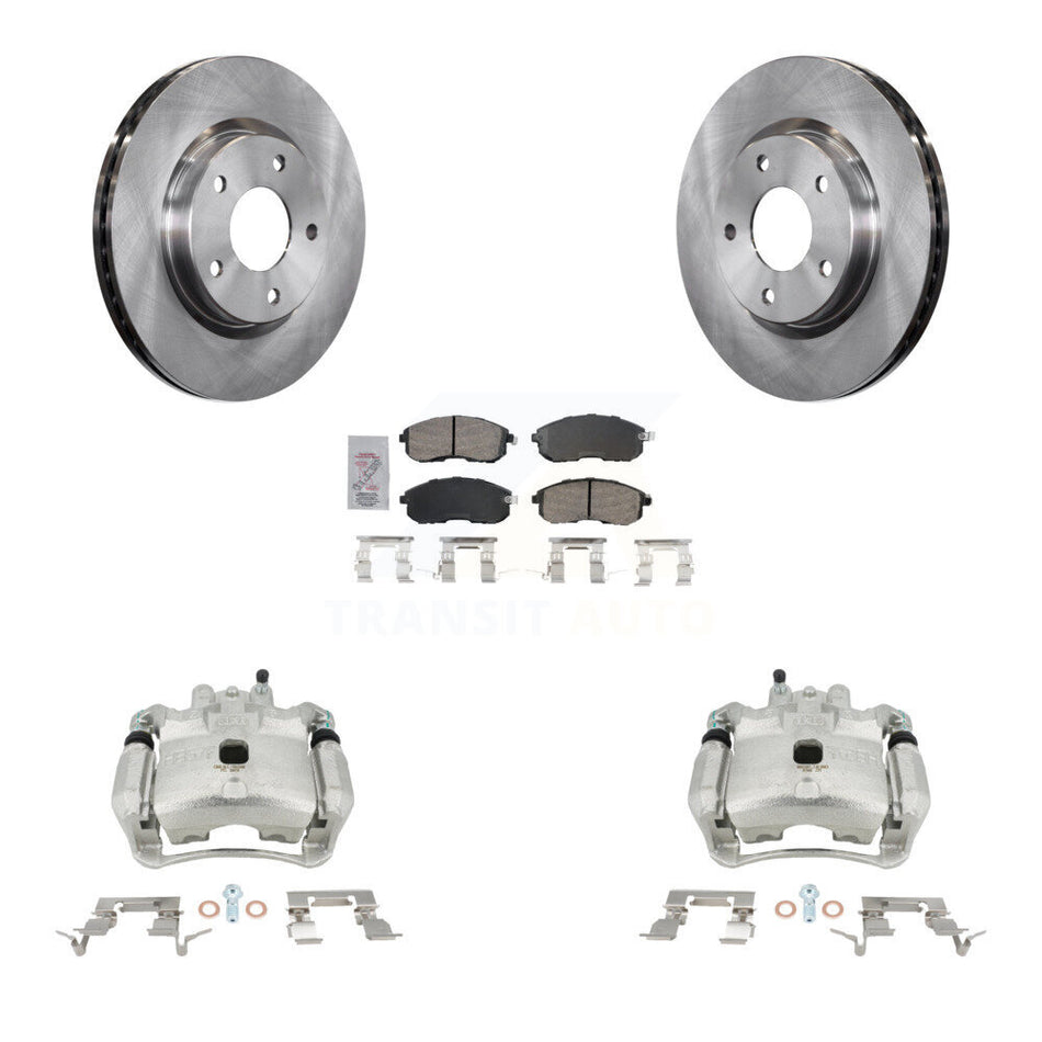 Front Disc Brake Caliper Rotors And Ceramic Pads Kit For Nissan Sentra KC8-100596N by Transit Auto