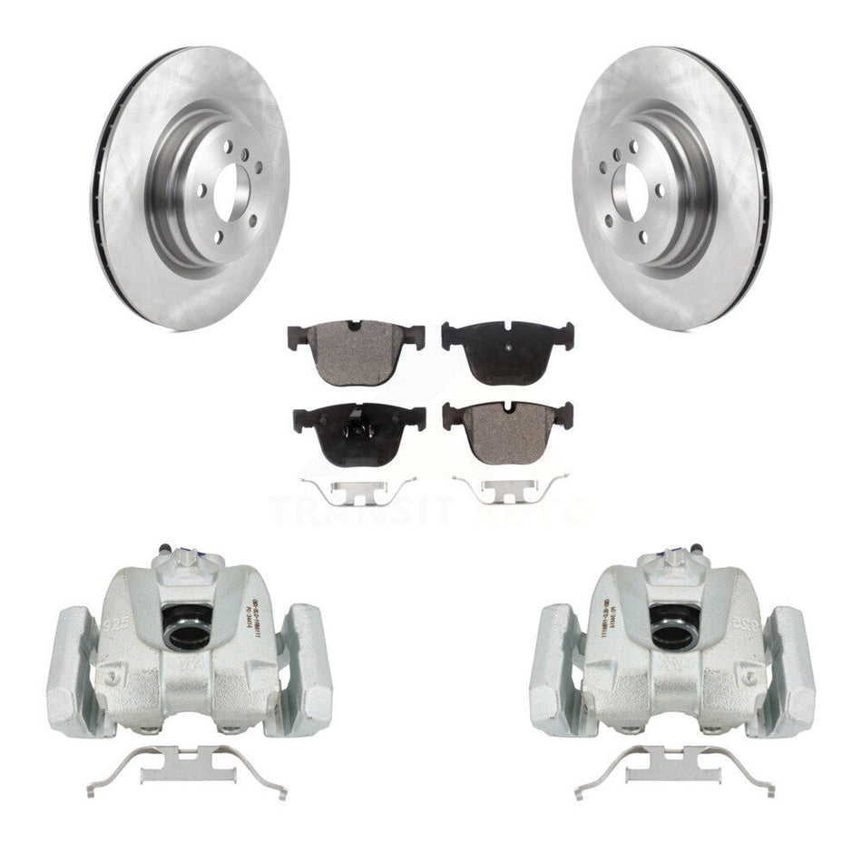 Rear Disc Brake Caliper Rotors And Semi-Metallic Pads Kit For BMW 750Li xDrive 750i 550i GT Alpina B7 760Li B7L KC8-100597P