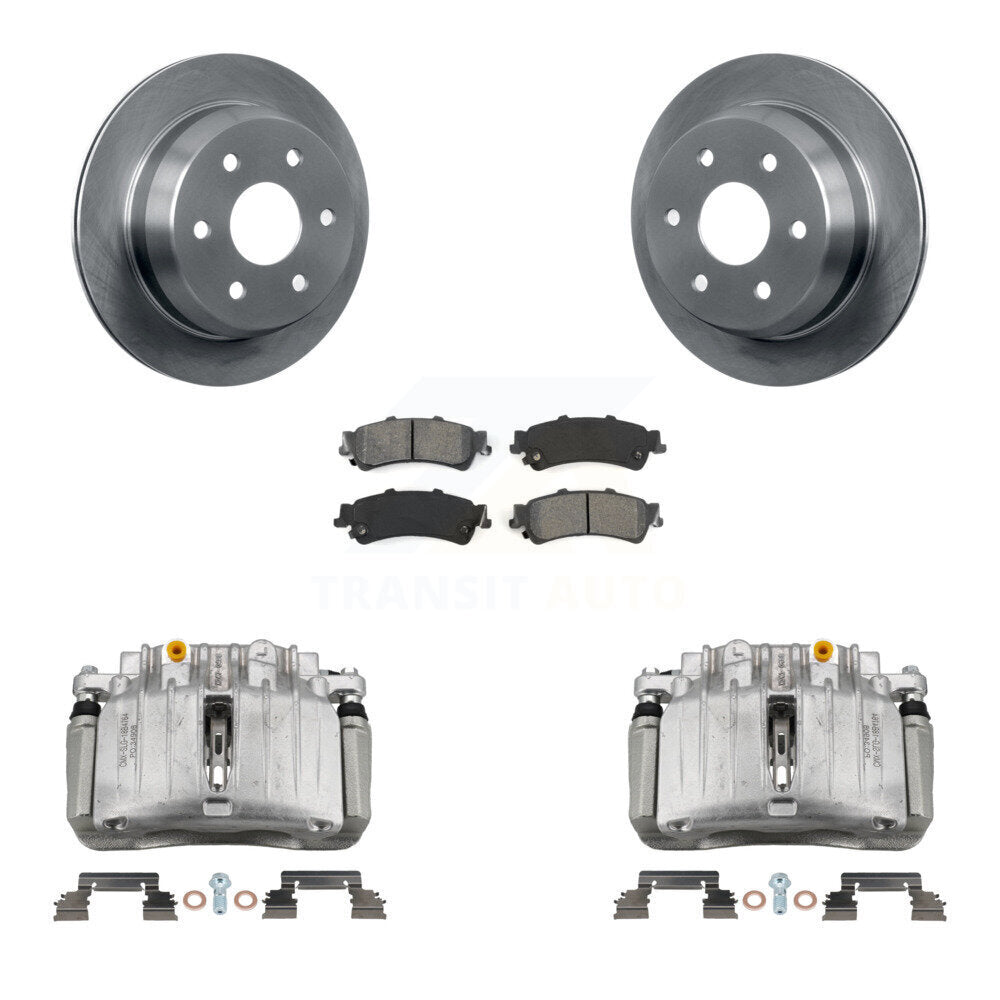 Rear Brake Caliper Rotors Semi-Metallic Pad Kit For Chevrolet Silverado 1500 Classic GMC KC8-100597S