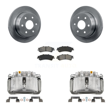 Rear Brake Caliper Rotors Semi-Metallic Pad Kit For Chevrolet Silverado 1500 Classic GMC KC8-100597S
