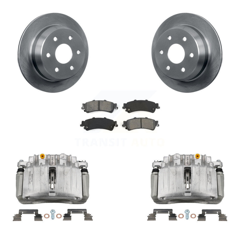 Rear Brake Caliper Rotors Semi-Metallic Pad Kit For Chevrolet Silverado 1500 Classic GMC KC8-100597S