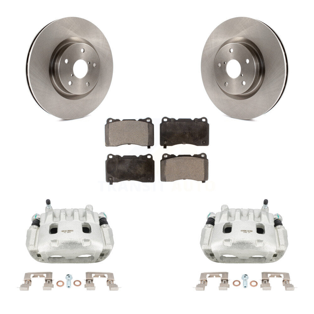 Front Disc Brake Caliper Rotors And Ceramic Pads Kit For Subaru Impreza WRX KC8-100597T