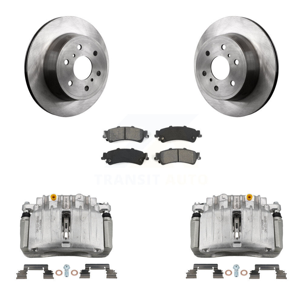 Rear Disc Brake Caliper Rotors And Semi-Metallic Pads Kit For GMC Sierra 1500 Classic KC8-100598S