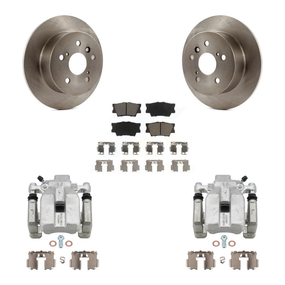Rear Disc Brake Caliper Rotors And Ceramic Pads Kit For Toyota Camry Lexus ES350 Avalon KC8-100599C