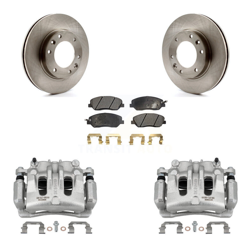 Front Disc Brake Caliper Rotors And Ceramic Pads Kit For Kia Sedona Hyundai Entourage KC8-100599T