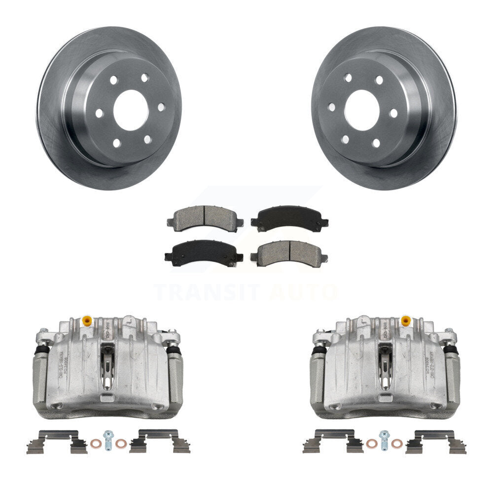 Rear Brake Caliper Rotor And Semi-Metallic Pad Kit For 2002 Chevrolet Avalanche 1500 4WD KC8-100600S