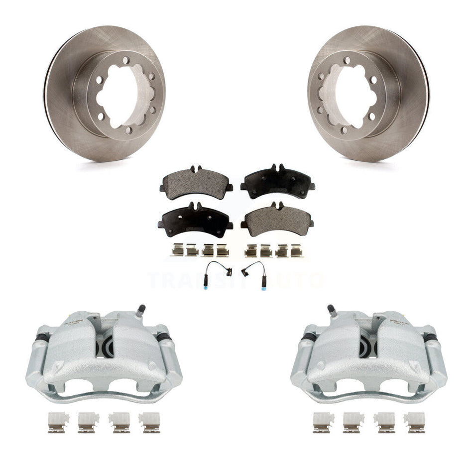 Rear Disc Brake Caliper Rotors And Semi-Metallic Pads Kit For Sprinter 3500 Mercedes-Benz Dodge Freightliner KC8-100601P