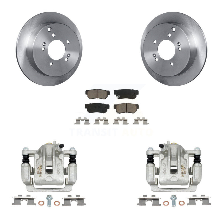 Rear Disc Brake Caliper Rotors And Ceramic Pads Kit For Kia Sportage Hyundai Tucson KC8-100606C