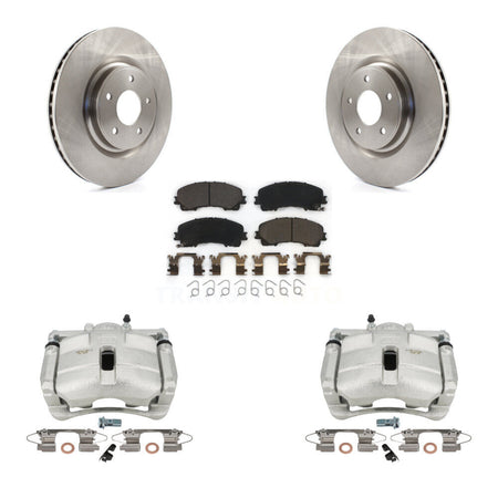 Front Disc Brake Caliper Rotors And Ceramic Pads Kit For Nissan Rogue With 3rd Row Seating KC8-100606T by Transit Auto