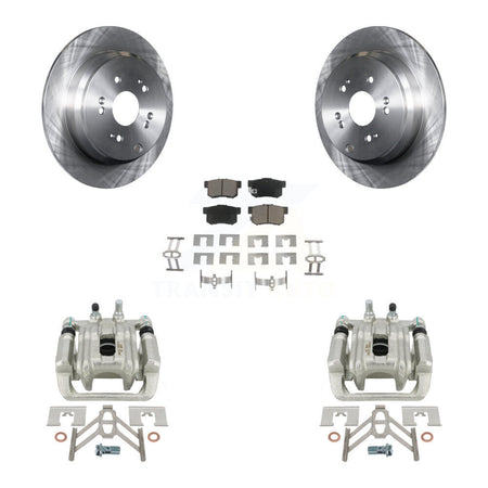 Rear Disc Brake Caliper Rotors And Ceramic Pads Kit For Acura RDX KC8-100608C by Transit Auto