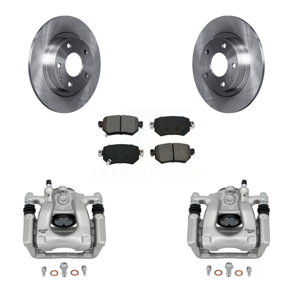 Rear Disc Brake Caliper Rotors And Semi-Metallic Pads Kit For 2016-2021 Mazda 6 KC8-100608S