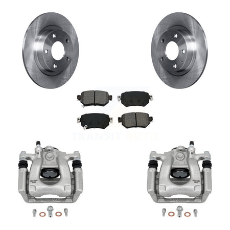 Rear Disc Brake Caliper Rotors And Semi-Metallic Pads Kit For 2016-2021 Mazda 6 KC8-100608S