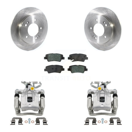 Rear Disc Brake Caliper Rotor & Semi-Metallic Pad Kit For Hyundai Elantra Kia Niro Ioniq KC8-100610S