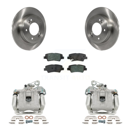 Rear Disc Brake Caliper Rotor & Semi-Metallic Pad Kit For 2017-2020 Hyundai Elantra 2.0L KC8-100611S