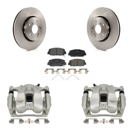 Front Disc Brake Caliper Rotors And Ceramic Pads Kit For 2016-2018 Acura RDX KC8-100611T