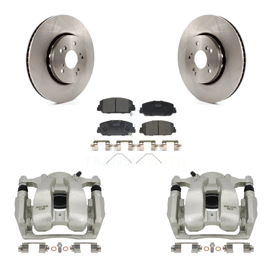 Front Disc Brake Caliper Rotors And Ceramic Pads Kit For 2016-2018 Acura RDX KC8-100611T
