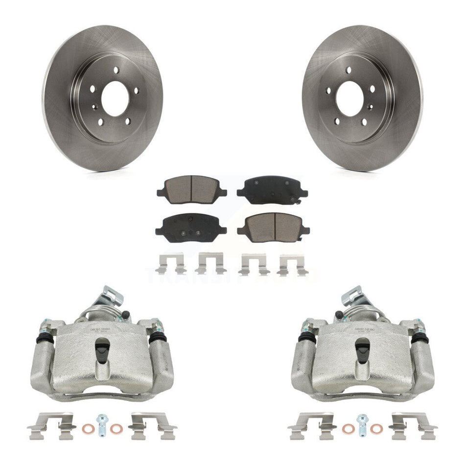 Rear Disc Brake Caliper Rotors And Ceramic Pads Kit For 2005 Chevrolet Uplander Pontiac Montana Buick Terraza Saturn Relay KC8-100612C