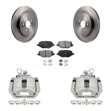 Rear Brake Caliper Rotors Semi-Metallic Pad Kit For Ford Explorer Police Interceptor MKS KC8-100612P