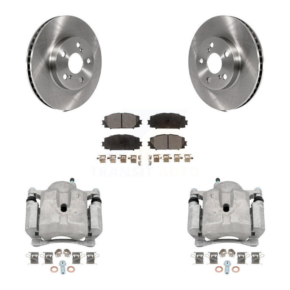 Front Disc Brake Caliper Rotor And Ceramic Pad Kit For Toyota Prius Lexus CT200h Plug-In KC8-100612T