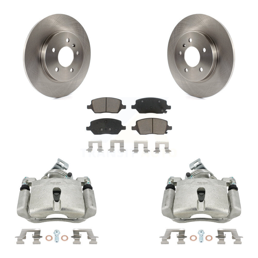 Rear Disc Brake Caliper Rotors And Ceramic Pads Kit For 2005 Chevrolet Uplander Pontiac Montana Buick Terraza Saturn Relay KC8-100613C by Transit Auto