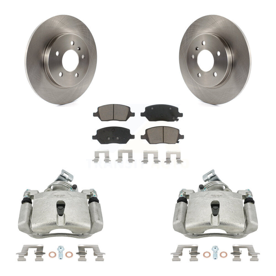 Rear Disc Brake Caliper Rotors And Ceramic Pads Kit For 2005 Chevrolet Uplander Pontiac Montana Buick Terraza Saturn Relay KC8-100613C