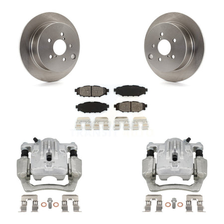 Rear Brake Caliper Rotors Semi-Metallic Pad Kit For Subaru Impreza Forester Crosstrek XV KC8-100613S