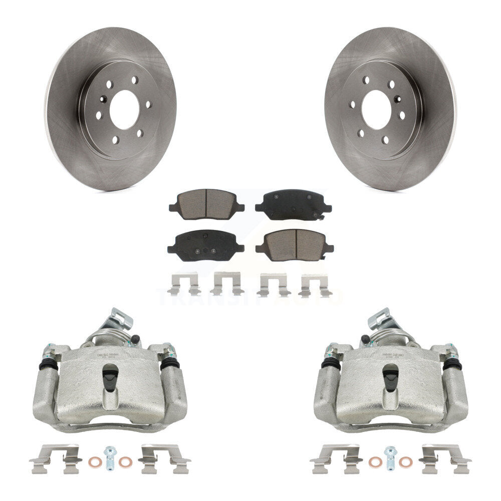 Rear Disc Brake Caliper Rotors And Ceramic Pads Kit For Chevrolet Uplander Pontiac Montana Buick Terraza Saturn Relay KC8-100614C by Transit Auto