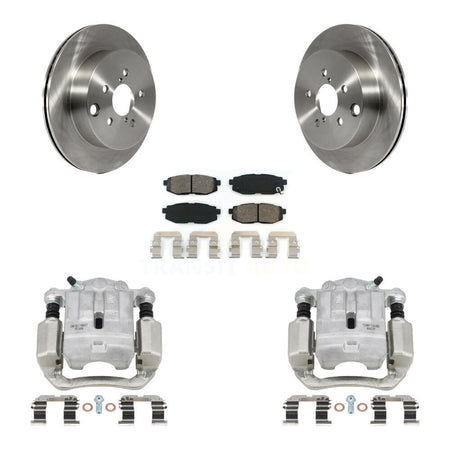 Rear Disc Brake Caliper Rotor & Semi-Metallic Pad Kit For 2014-2018 Subaru Forester 2.0L KC8-100614S