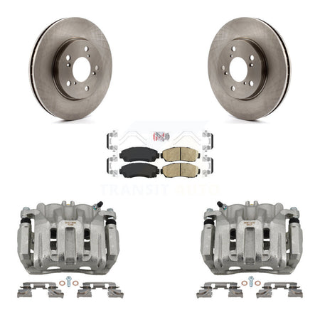 Front Disc Brake Caliper Rotors And Ceramic Pads Kit For 2005-2010 Honda Odyssey KC8-100615N