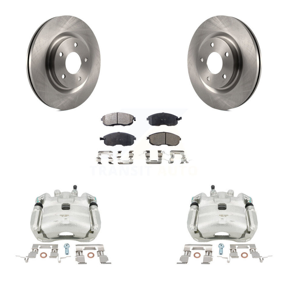 Front Disc Brake Caliper Rotors And Ceramic Pads Kit For Nissan Sentra Juke KC8-100616T by Transit Auto