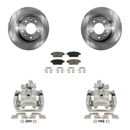 Rear Disc Brake Caliper Rotors And Ceramic Pads Kit For Ford Fusion Mazda 6 Lincoln MKZ Mercury Milan Zephyr KC8-100617C by Transit Auto