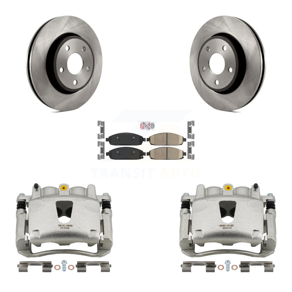 Front Disc Brake Caliper Rotors And Ceramic Pads Kit For Jeep Grand Cherokee Commander KC8-100617N
