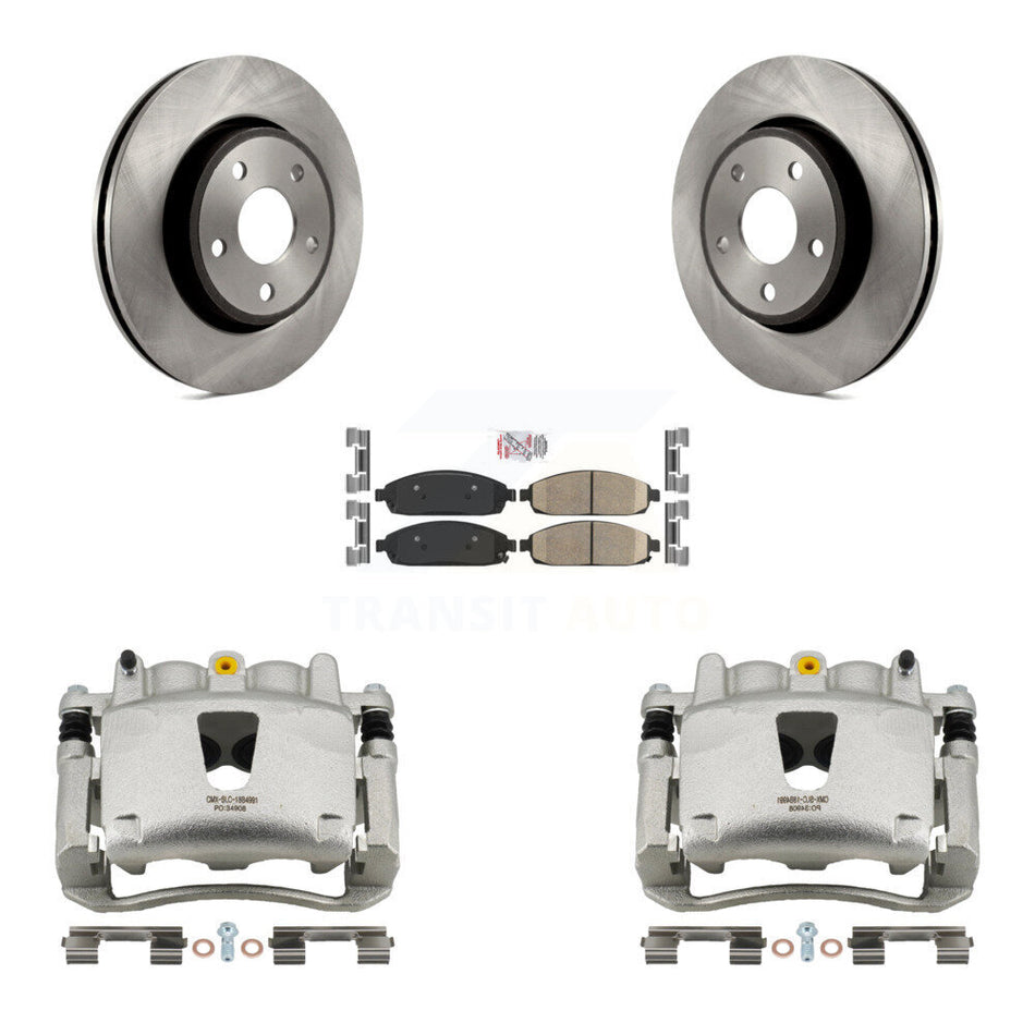 Front Disc Brake Caliper Rotors And Ceramic Pads Kit For Jeep Grand Cherokee Commander KC8-100617N