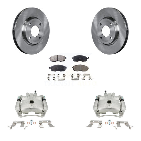 Front Disc Brake Caliper Rotors And Ceramic Pads Kit For Nissan Sentra KC8-100617T by Transit Auto