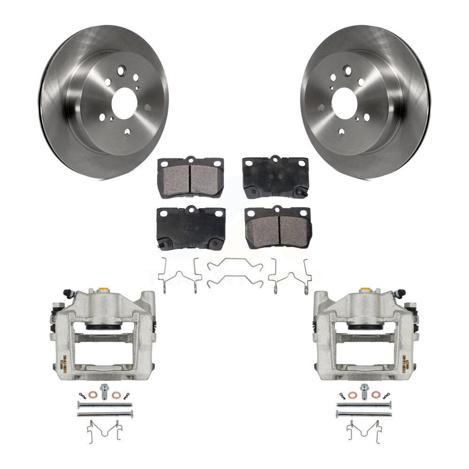 Rear Brake Caliper Rotors Semi-Metallic Pad Kit For Lexus IS350 GS350 GS450h GS430 GS460 KC8-100618P