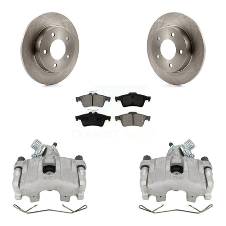 Rear Disc Brake Caliper Rotors And Semi-Metallic Pads Kit For Mazda 3 Sport KC8-100619S